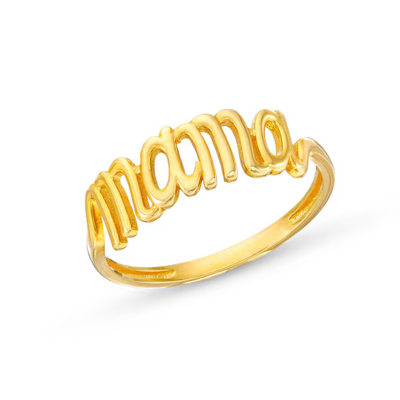 Cursive "mama" Ring in 10K Gold|Zales | Zales
