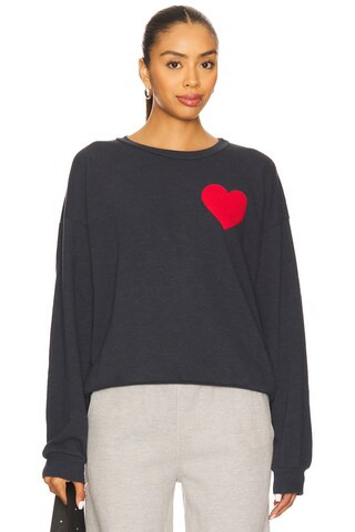 Heart Embroidery Crew Sweatshirt
                    
                    Aviator Nation | Revolve Clothing (Global)