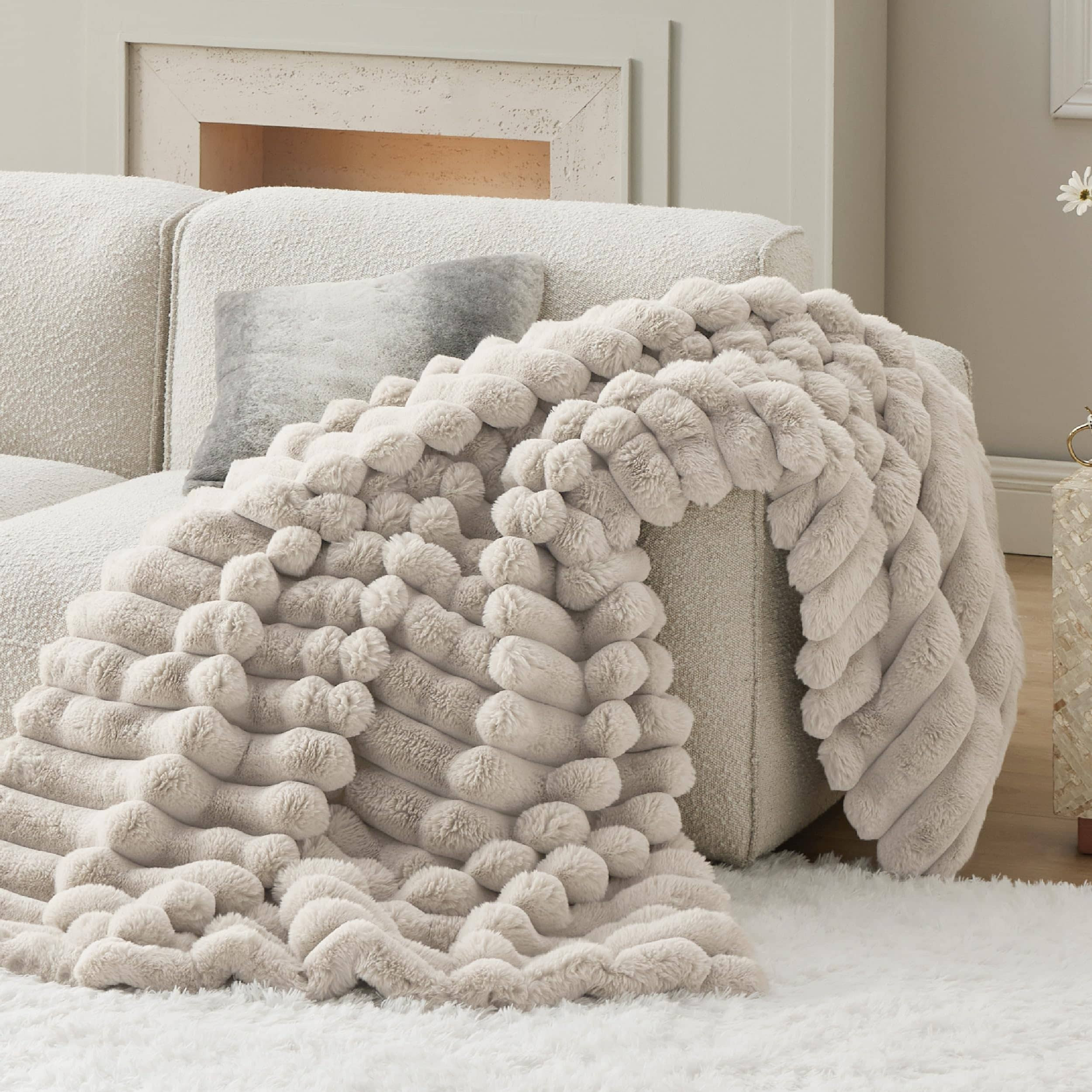 Plush Stripe Blanket | Bedsure