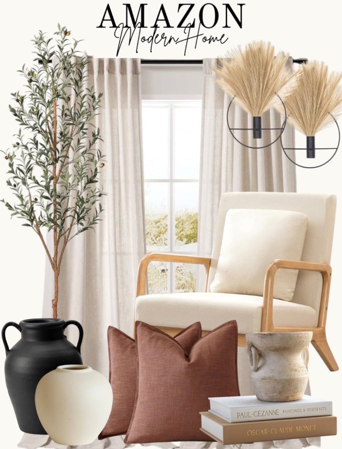 Modern home favorites on Amazon!! Everything pictured is under $100

Modern home, minimalist, home decor finds, living room decor, shelf and table decor, neutral home, throw pillows, beige curtains, wall decor, faux olive tree, vases, accent chair 

#LTKStyleTip #LTKOver40 #LTKHome