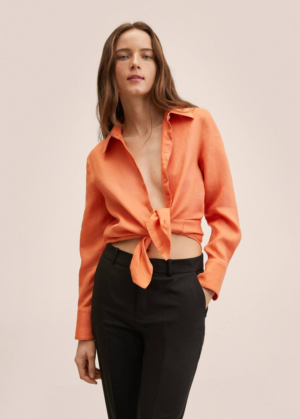 Linen 100% shirt | MANGO (US)