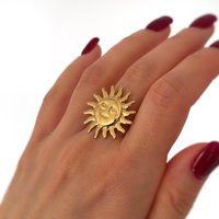 Sun Shaped Ring - Spike Statement Rings Celestial Gold Jewelry Personalized Gifts Gift For Her | Etsy (US)