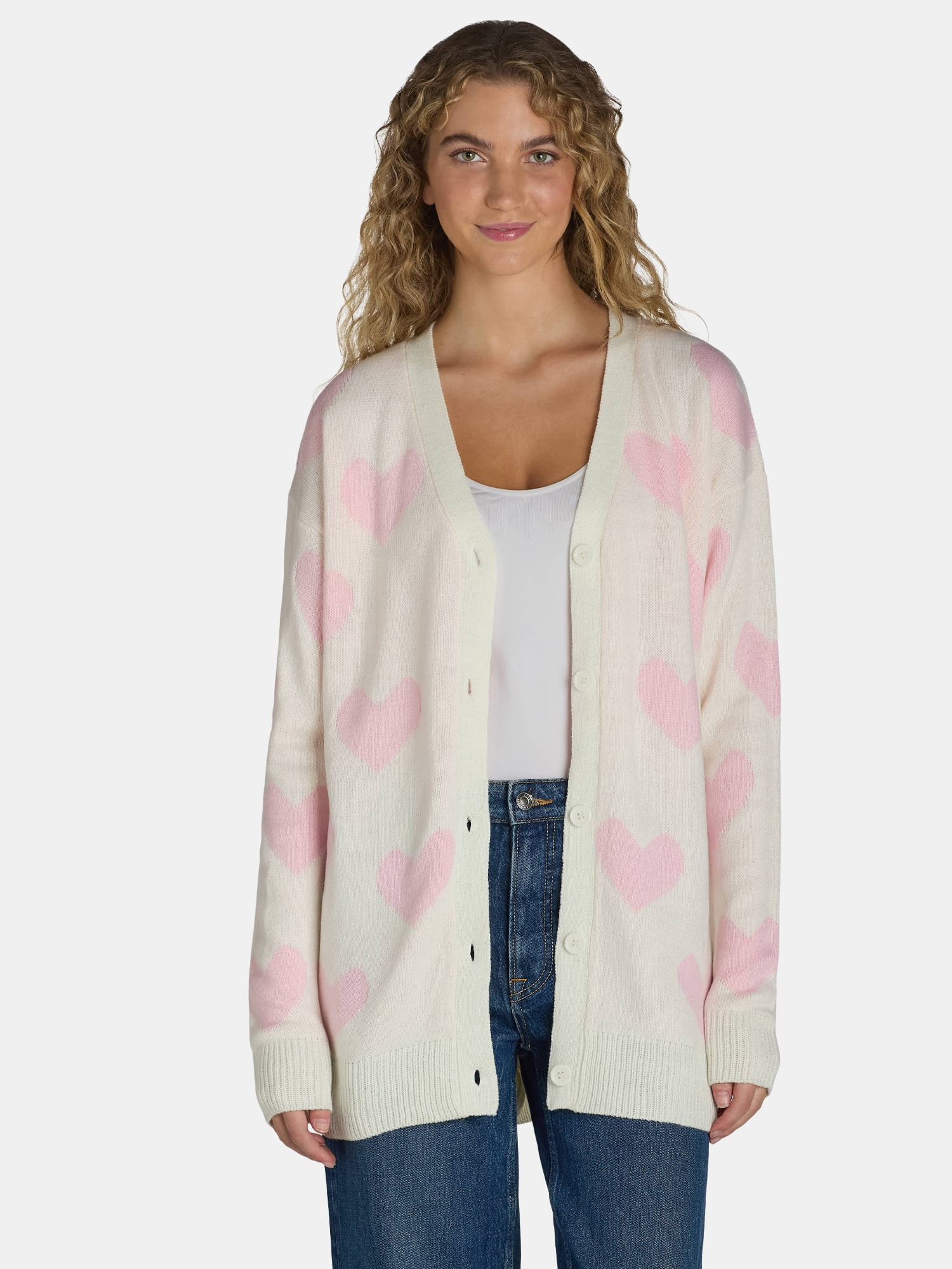 What's Next Women's and Women's Plus Size Intarsia Cardigan with Long Sleeves, Sizes XS-4X | Walmart (US)