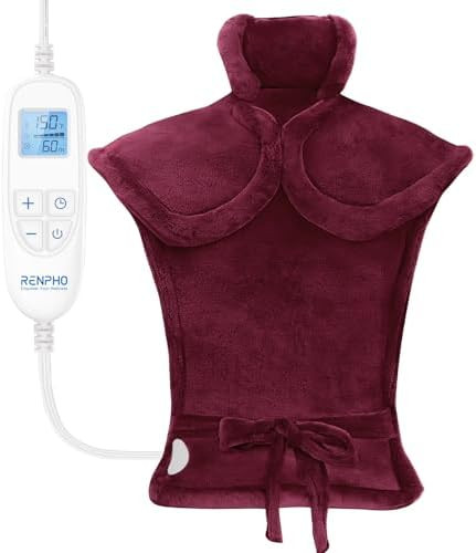 RENPHO Christmas Gifts for Women Men, Heating Pad for Neck and Shoulders and Back Pain Relief, Hs... | Amazon (US)