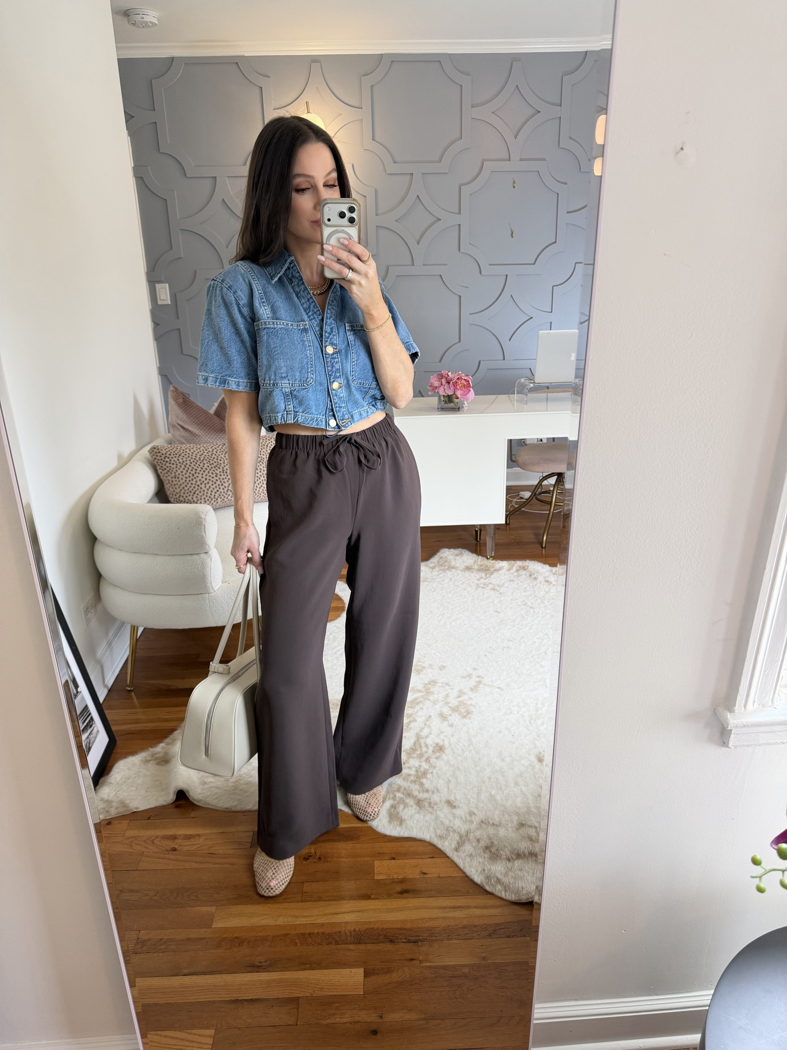 Linked to other flats you can pair this with, too! True size in the pants and I’m 5’5 and a half and did the regular length. Great effortlessly chic feel but comfortable !

#LTKOver40 #LTKootd