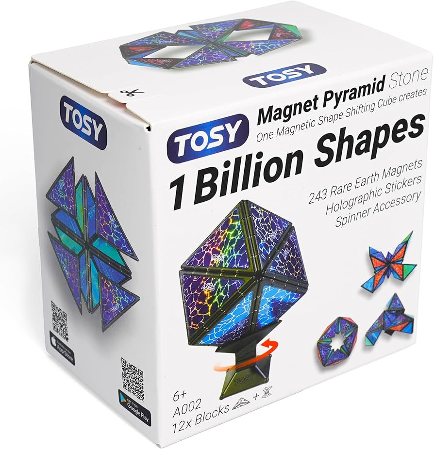 TOSY Magnet Pyramid Stone - 1 Cube Transforms into 1 Billion Shapes (Bunny, Egg Basket, Flowers, ... | Amazon (US)