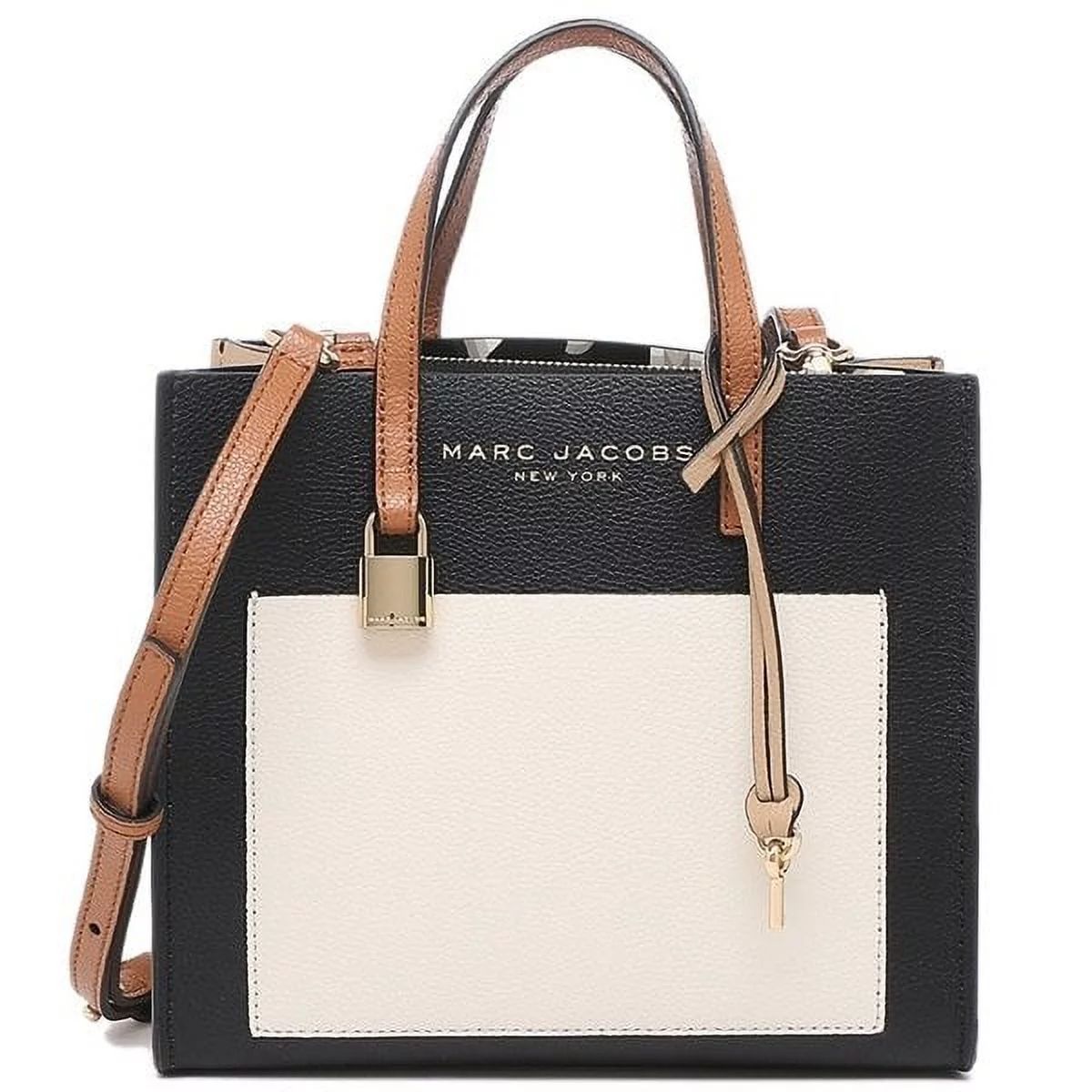 Marc Jacobs Grind Mini Smoked Almond Colorblock Leather Tote Crossbody Bag | Walmart (US)