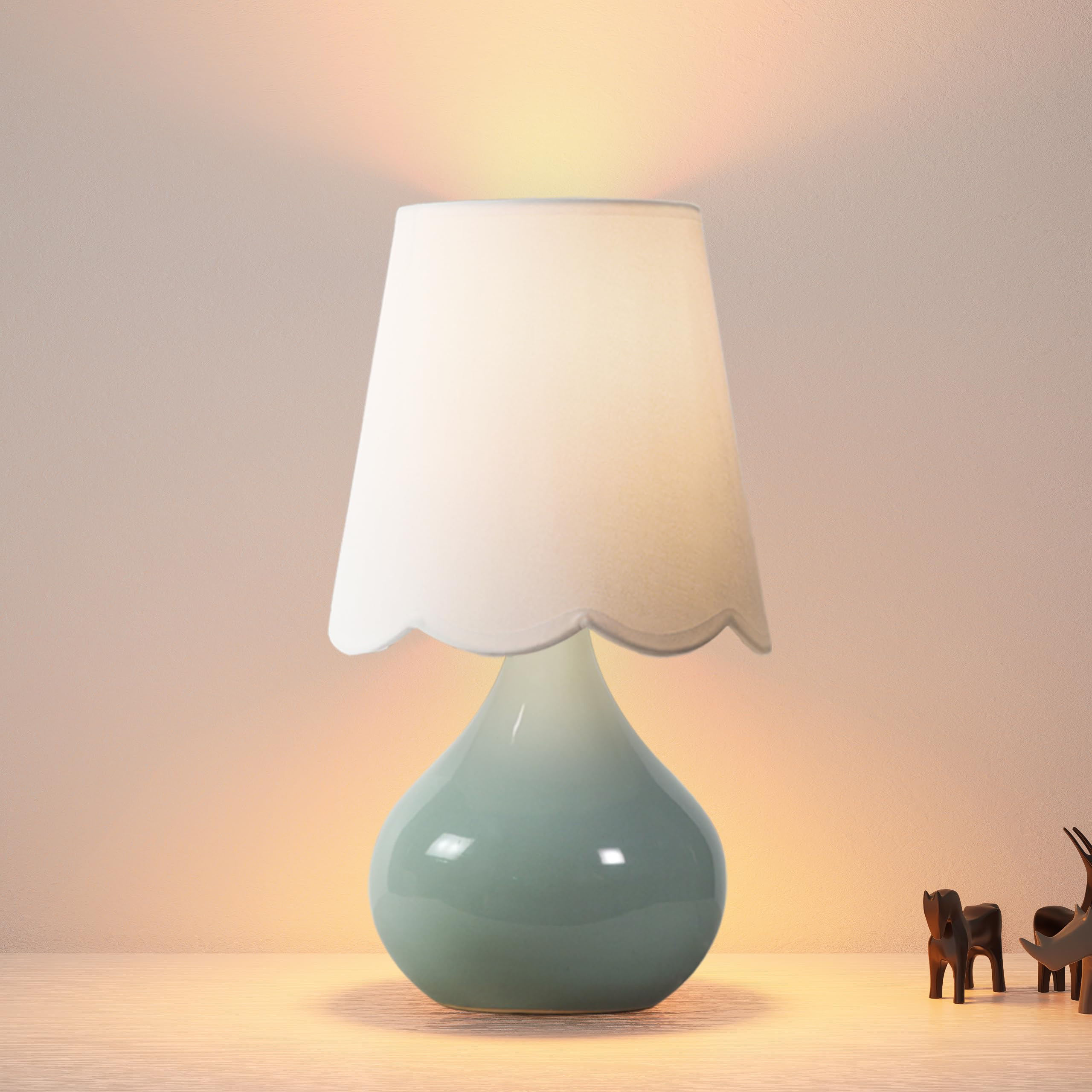 Table Lamp for Ceramic, Modern Night Stand Light Lamp with Linen Shade, UL Certified, Modern Bedr... | Amazon (US)