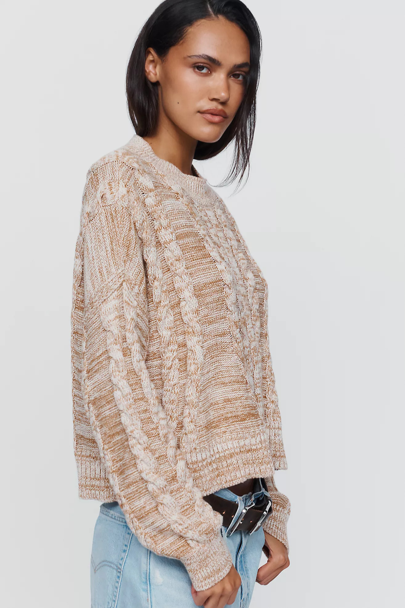 Pilcro Cable Knit Sweater | Anthropologie (US)