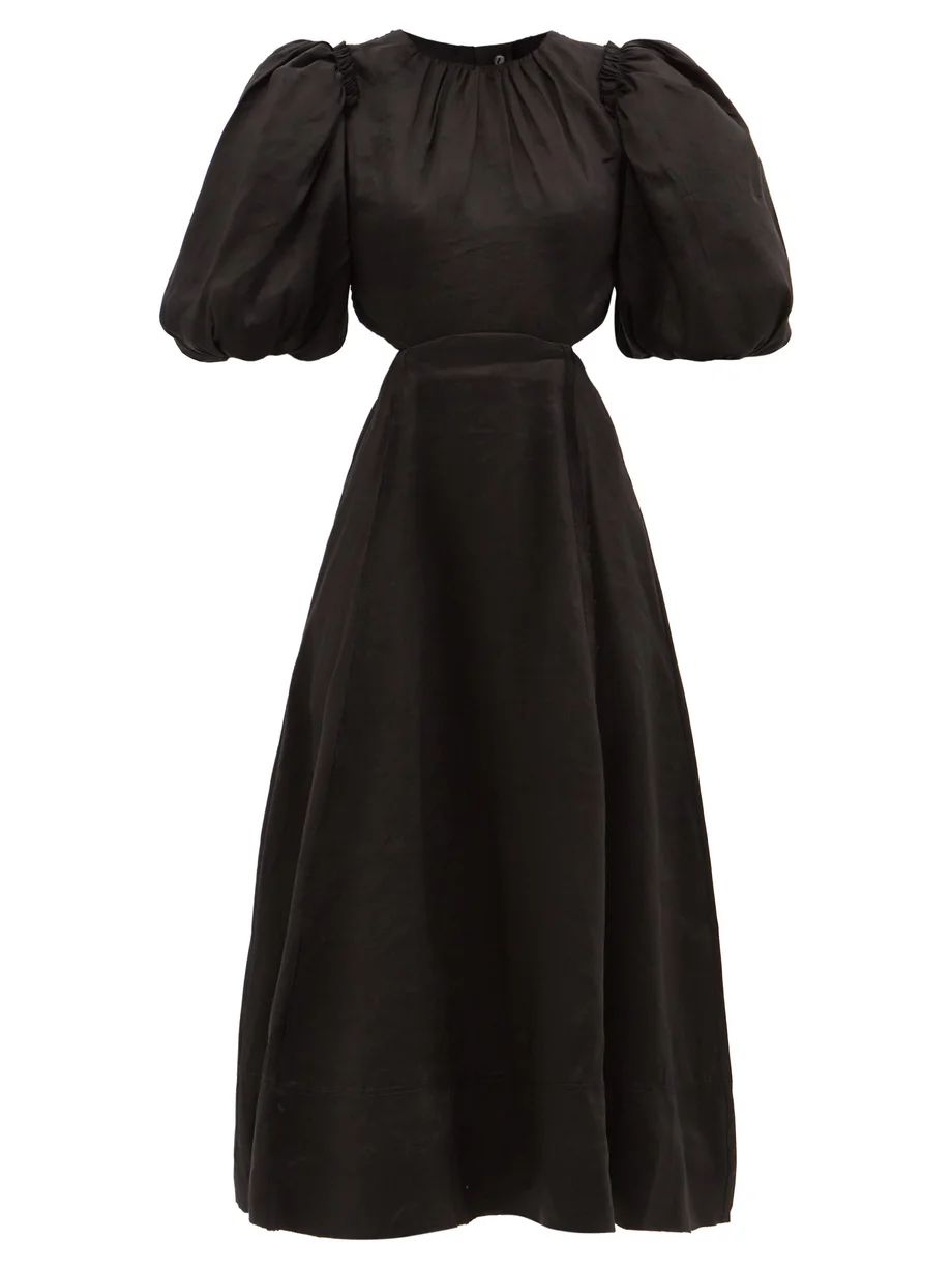 Relic beaded cutout linen-blend midi dress | Aje | Matches (US)