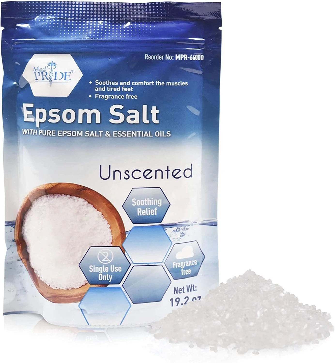 Med Pride Epsom Salt for Bath and Feet, Unscented Soaking Salts with Essential Oils, Foot Soak fo... | Walmart (US)