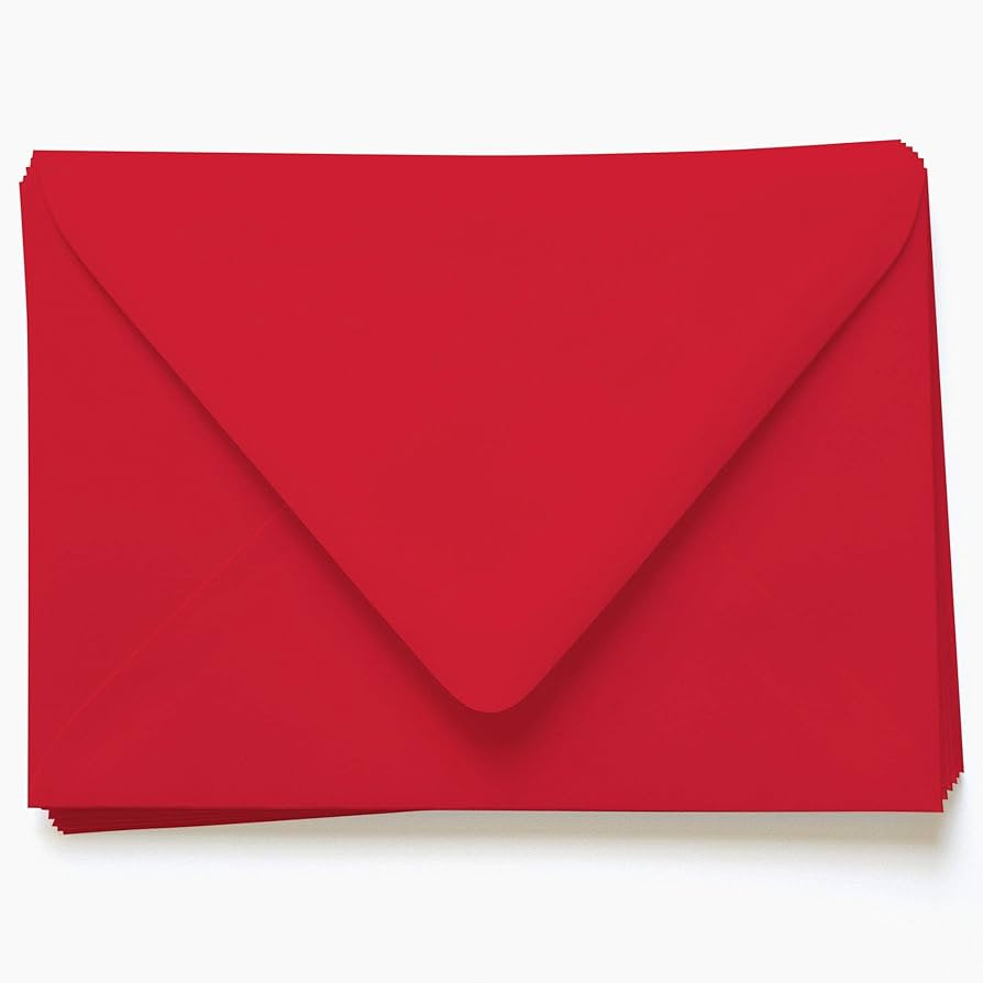 Scarlet Red Envelopes - A9 Gmund Colors Matt 5 3/4 x 8 3/4 Euro Flap 68T, 25 pack | Amazon (US)