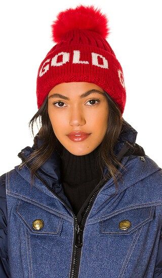 Hodd Faux Fur Beanie in Ruby Red | Revolve Clothing (Global)