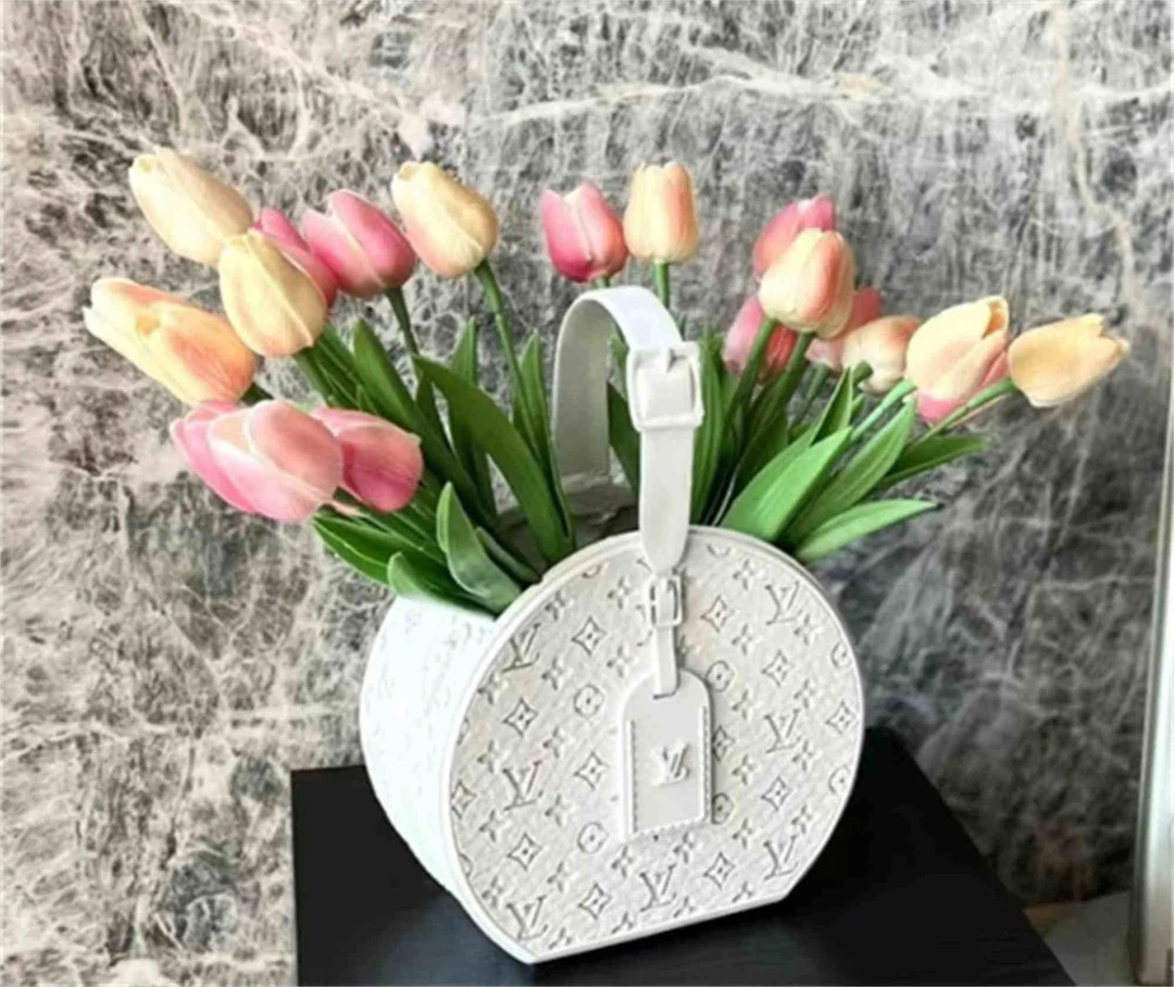 Round handbag Vase,Cute Ceramic Vase/ Rainbow Pot Planter/ Modern ceramic vase/ pastel color cera... | Etsy (US)