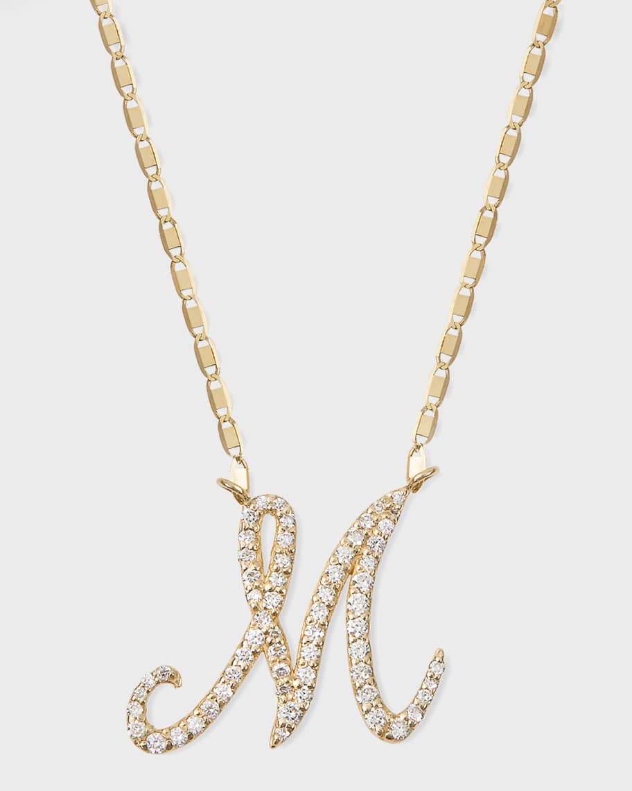 LANA Small Flawless Malibu Diamond Initial Necklace, A-Z | Neiman Marcus