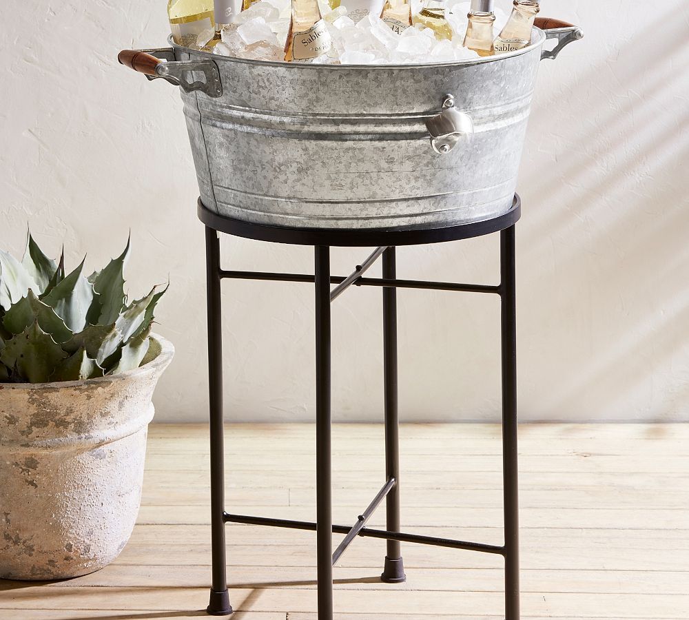 Galvanized Metal Party Bucket & Stand | Pottery Barn (US)