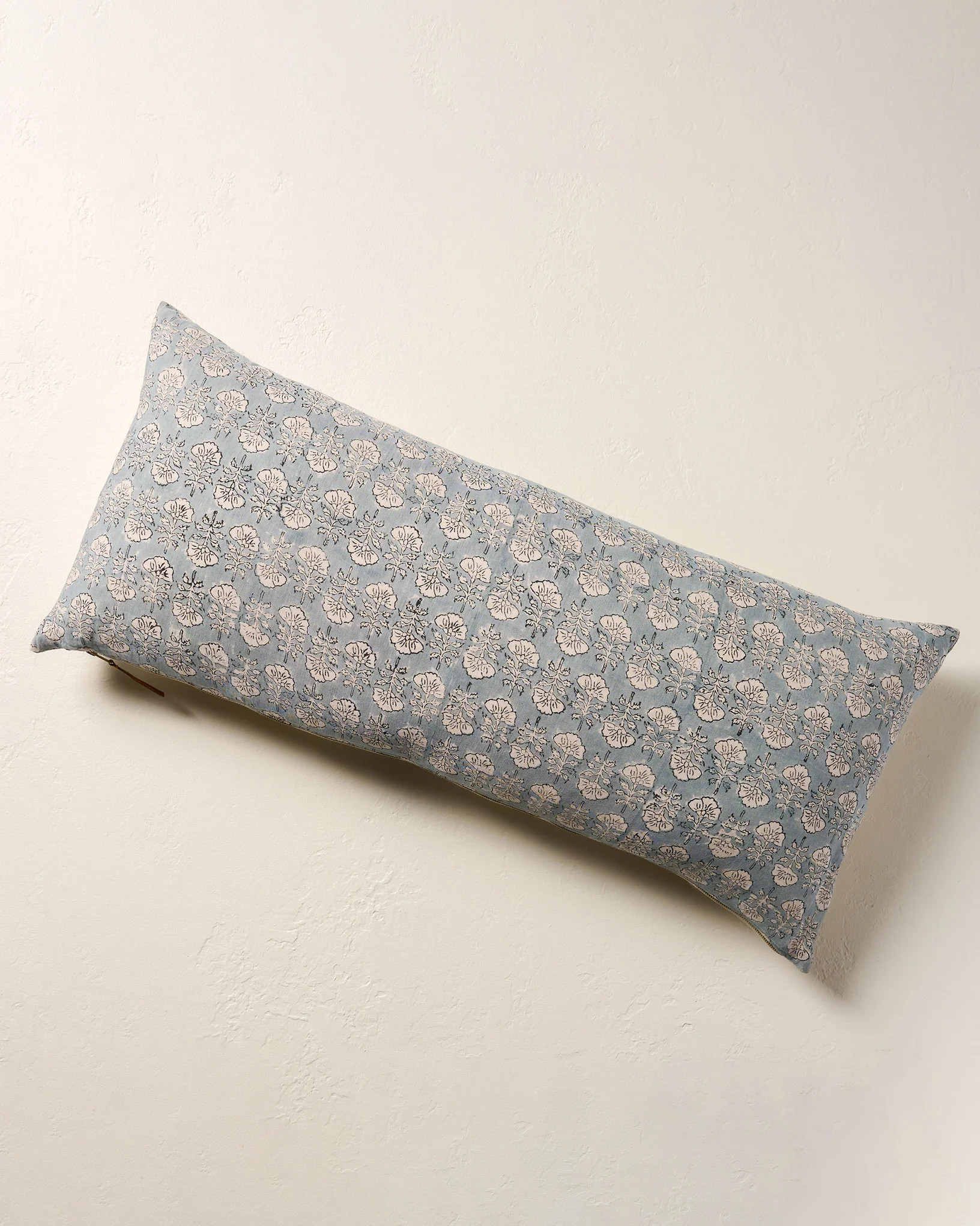 Flora Silver Blue Large Lumbar Pillow | Magnolia