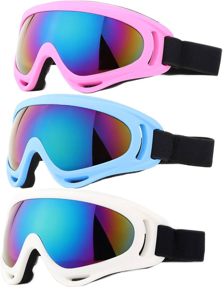 Yidomto Ski Goggles, Pack of 3 Snowboard Goggles for Kids,Boys,Girls,Youth, Mens Womens | Amazon (US)