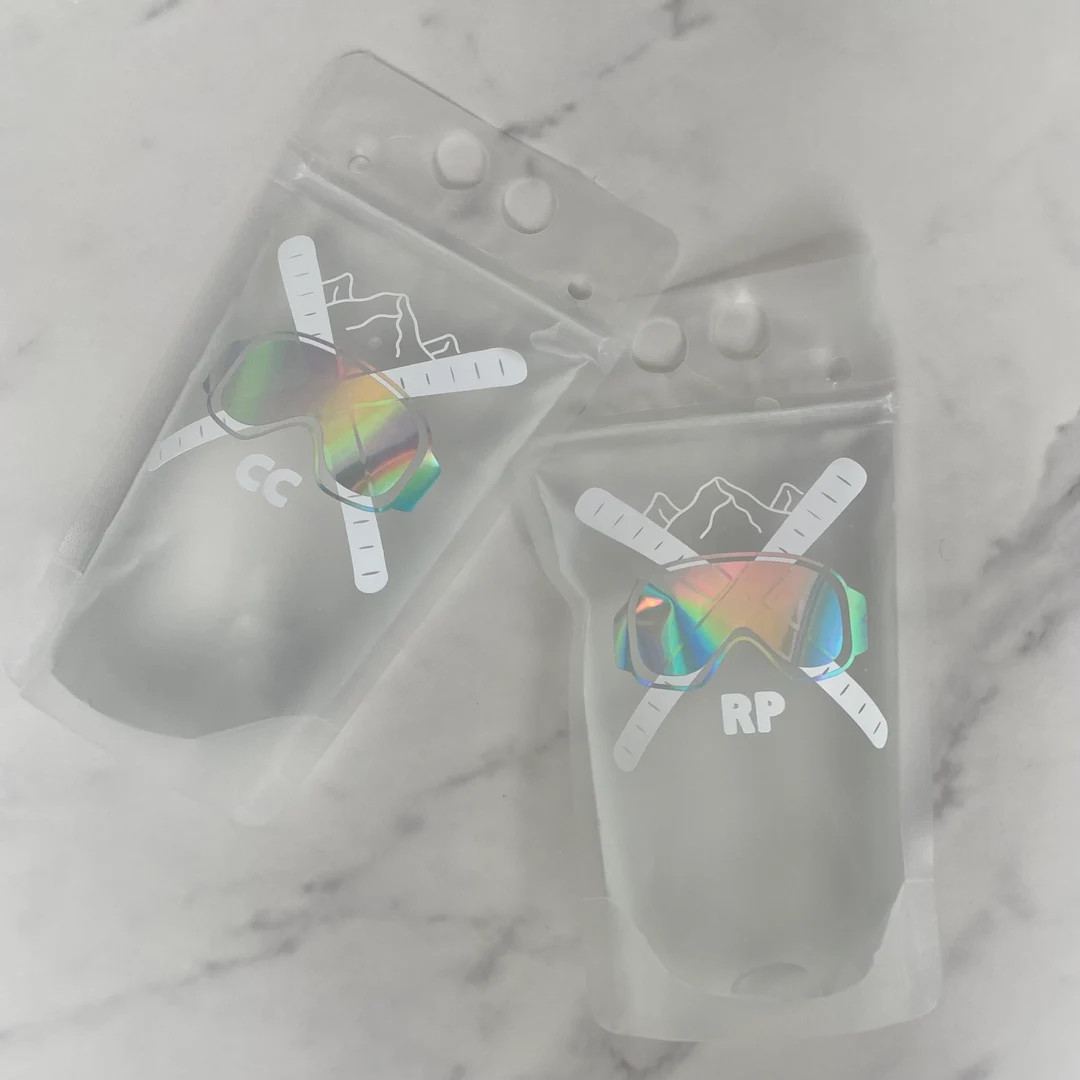 Apres Ski Personalized Drink Pouches for Ski Weekend Party - Etsy | Etsy (US)