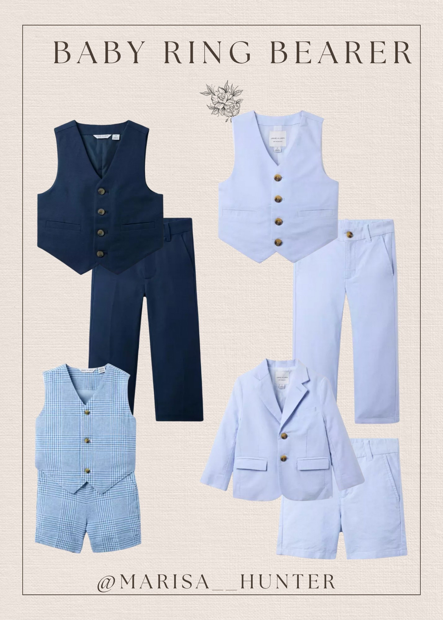 Baby ring bearer 🐻 

Infant 6-12 months bride groom summer wedding linen suit vest shorts suit jacket navy blue summer suit

#LTKBaby #LTKWedding #LTKSummerEdit