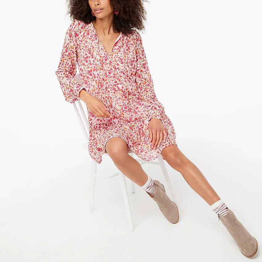 Raglan crinkle mini dress | J.Crew Factory