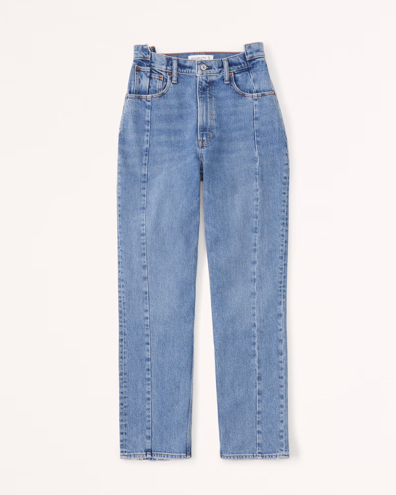 Curve Love Ultra High Rise 90s Straight Jeans | Abercrombie & Fitch (US)