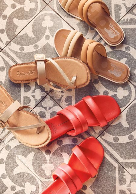 Sandals, shoes, spring vacation, summer shoes, red shoes, 

#LTKstyletip #LTKshoecrush #LTKunder100