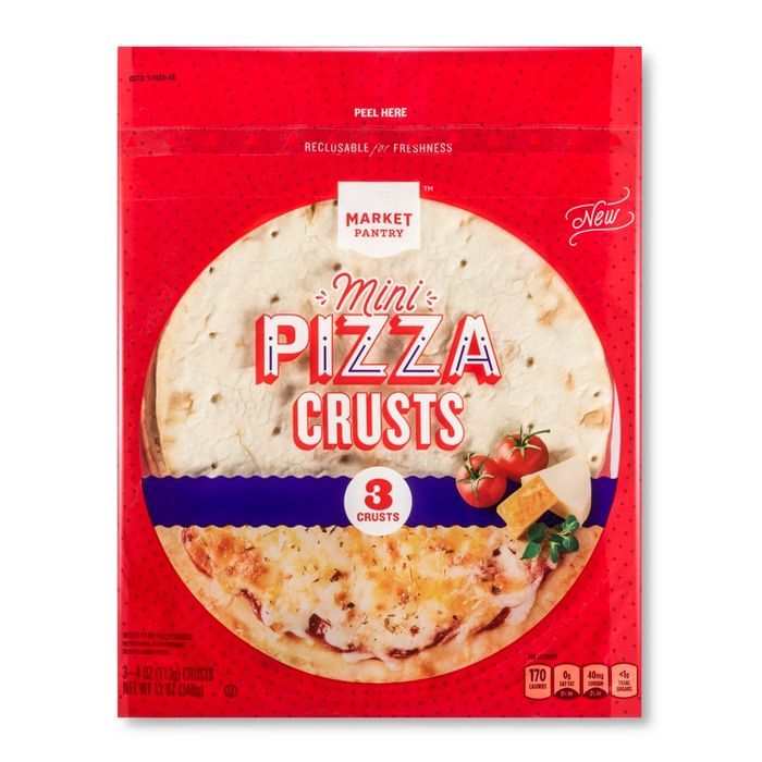 Mini Pizza Crusts - 12oz/3ct - Market Pantry&#8482; | Target