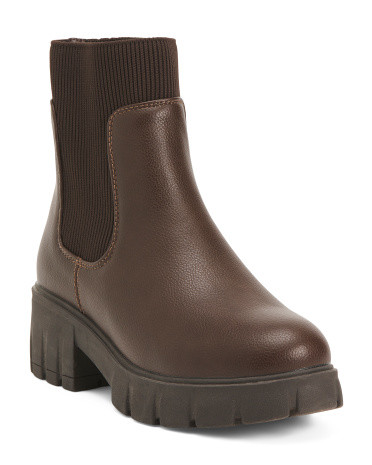 Leather Sparks Chelsea Booties | TJ Maxx