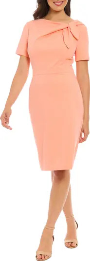 Tie Neck Short Sleeve Sheath Dress | Nordstrom Rack