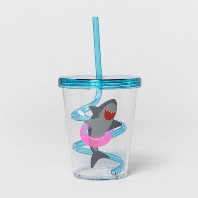 15oz Plastic Tumbler with Swirly Straw - Sun Squad™ | Target