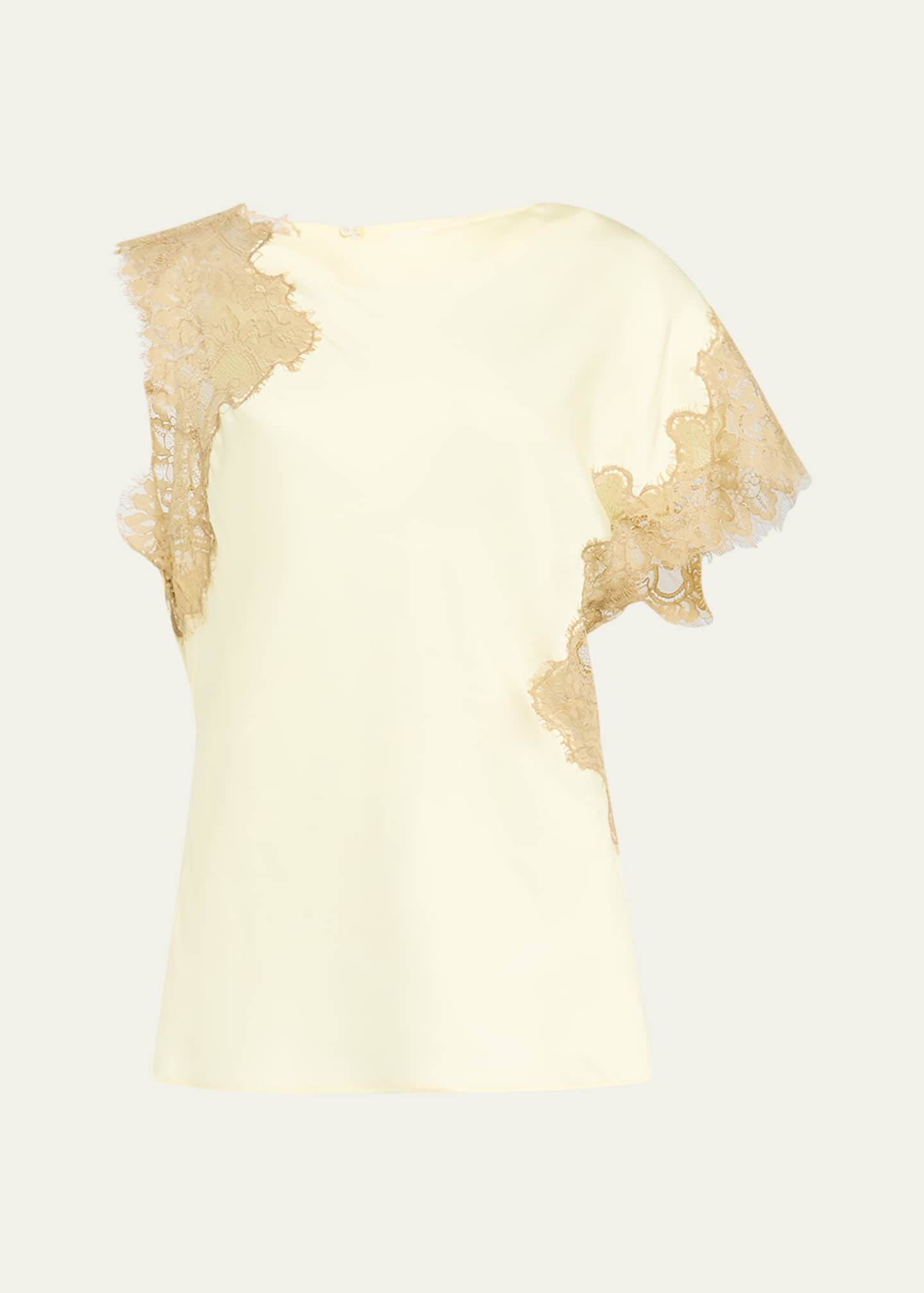 A.L.C. Alessia Satin and Lace Top | Bergdorf Goodman