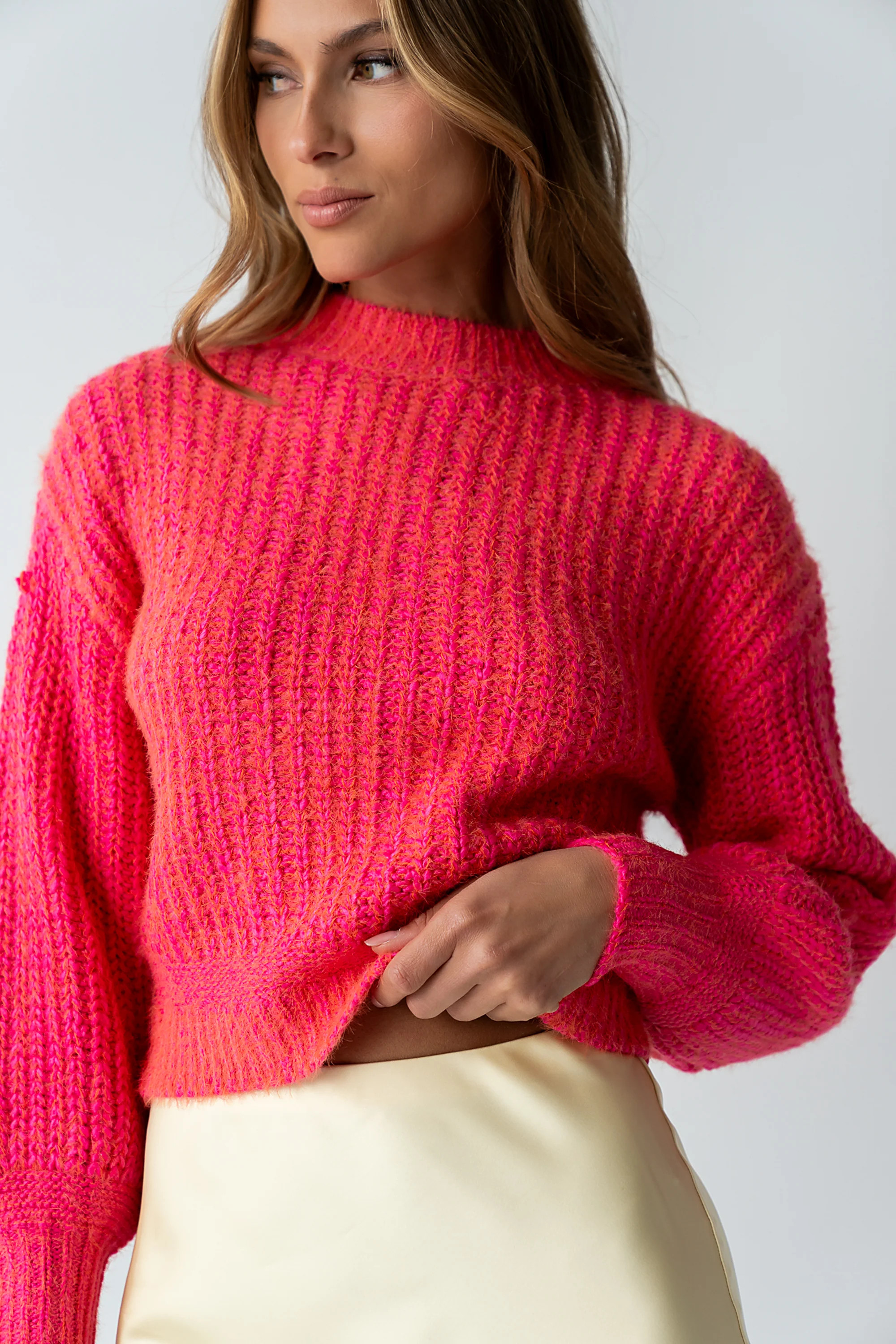 Noel Two Toned Sweater in Pink | Böhme US