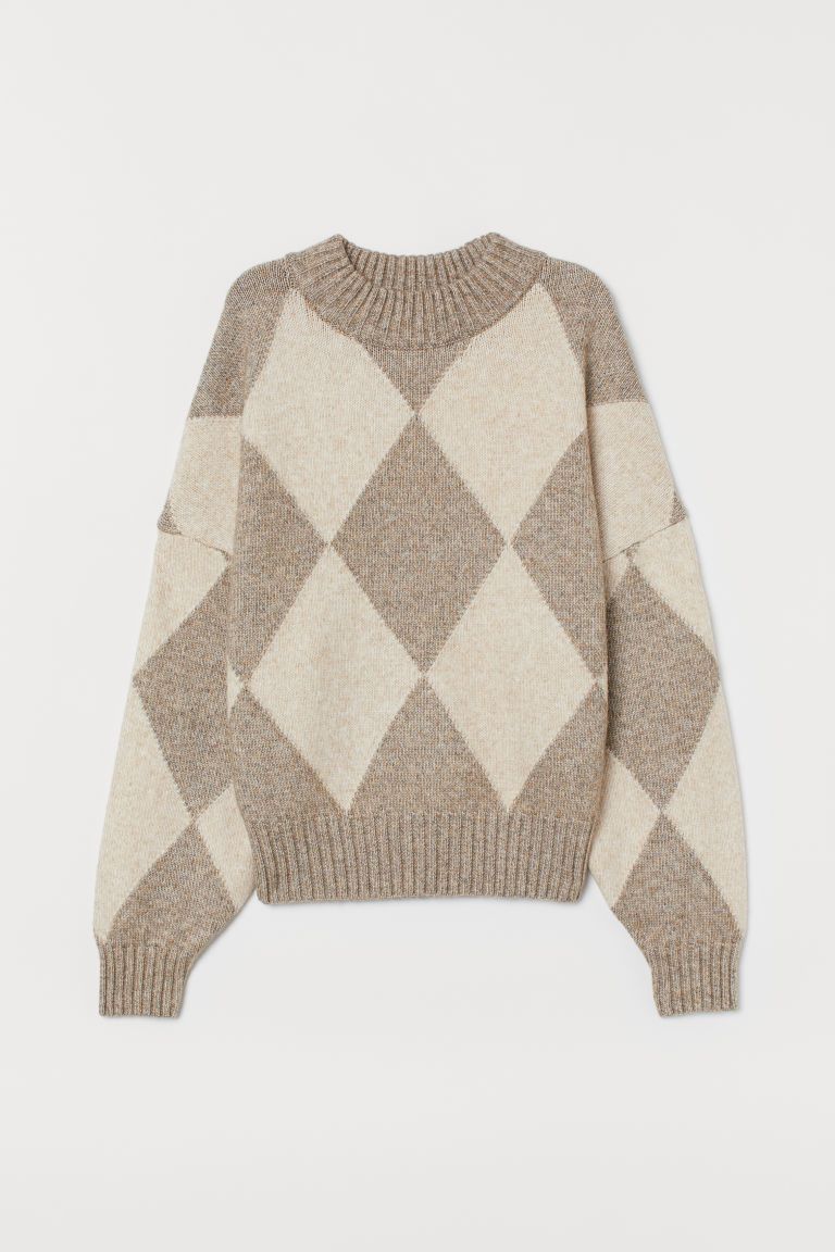 H & M - Jacquard-knit Sweater - Beige | H&M (US + CA)
