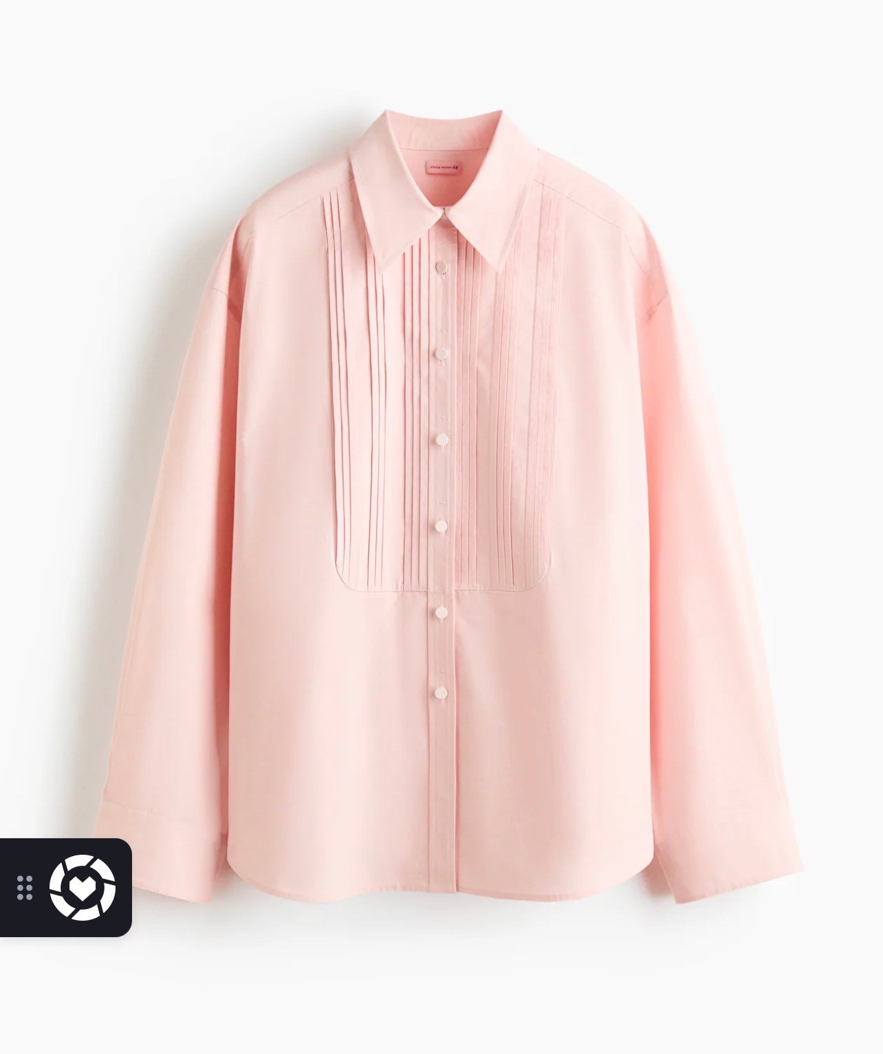 H&M’s BIB-FRONT POPLIN SHIRT