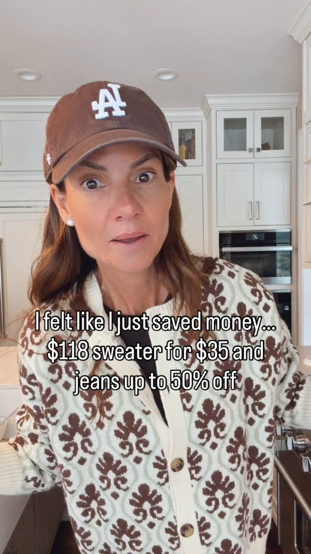 I don’t know about you, but I love that feeling when I know I just saved money.

This Anthropologie-style sweater is $118 at Anthropologie — I found a similar one for $35. 
I paired it with designer jeans up to 50% off (multiple styles and lengths) and finished the look with chocolate boots — but you could easily swap in chocolate sneakers or ballet flats with a baseball cap for an everyday outfit.

#LTKSaleAlert #LTKOver40 #LTKFindsUnder50