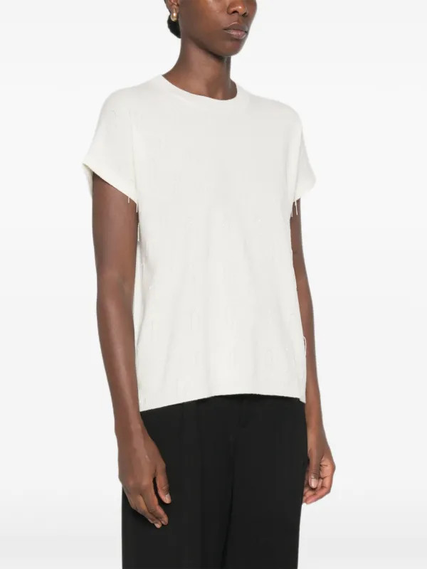 bead-embellished short-sleeve sweater | Farfetch Global