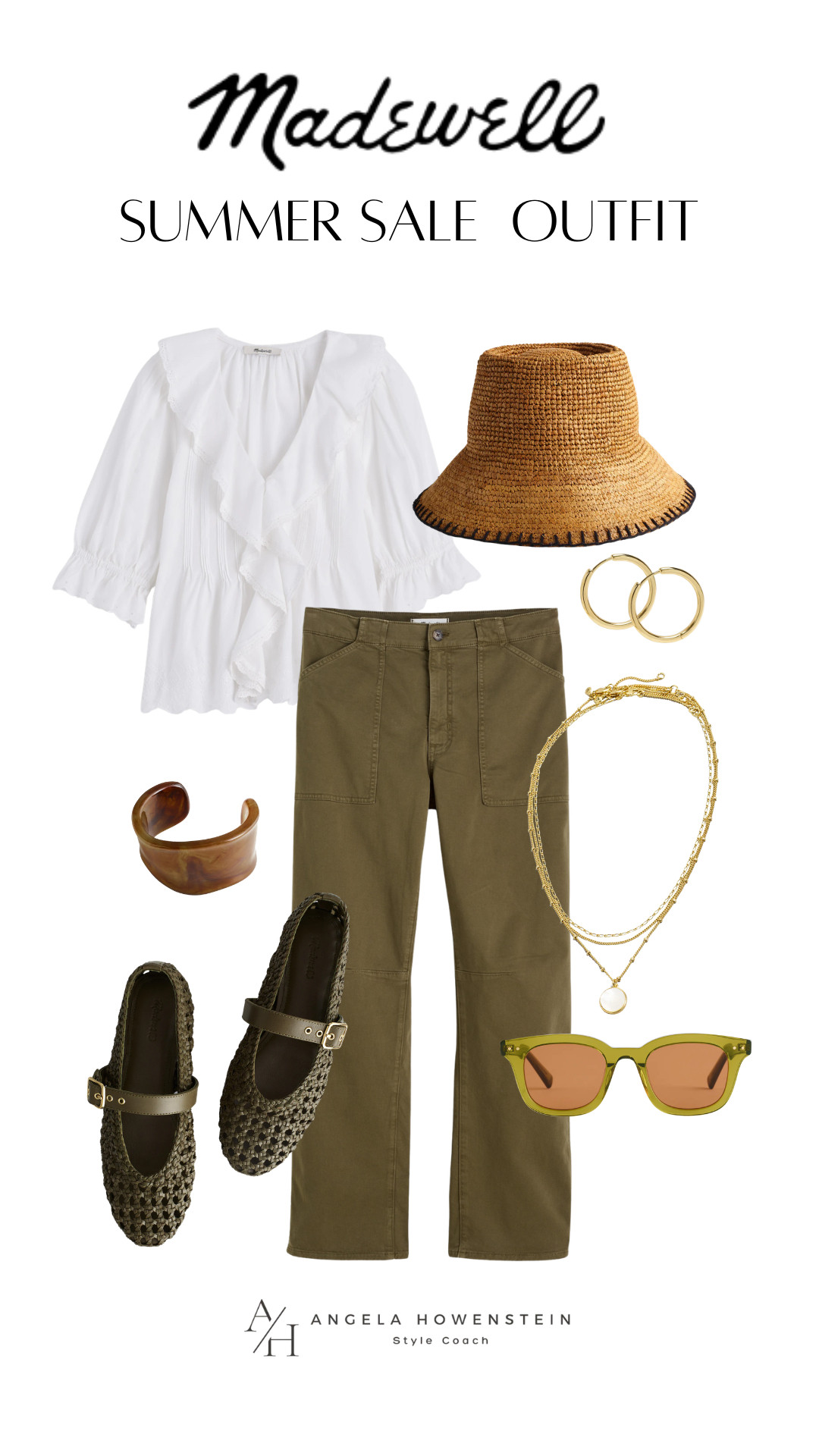 Use code LTK20 at checkout for 29% off!Olive Pants and White Blouse Casual Chic Style.

#LTKxMadewell #LTKootd #LTKSaleAlert