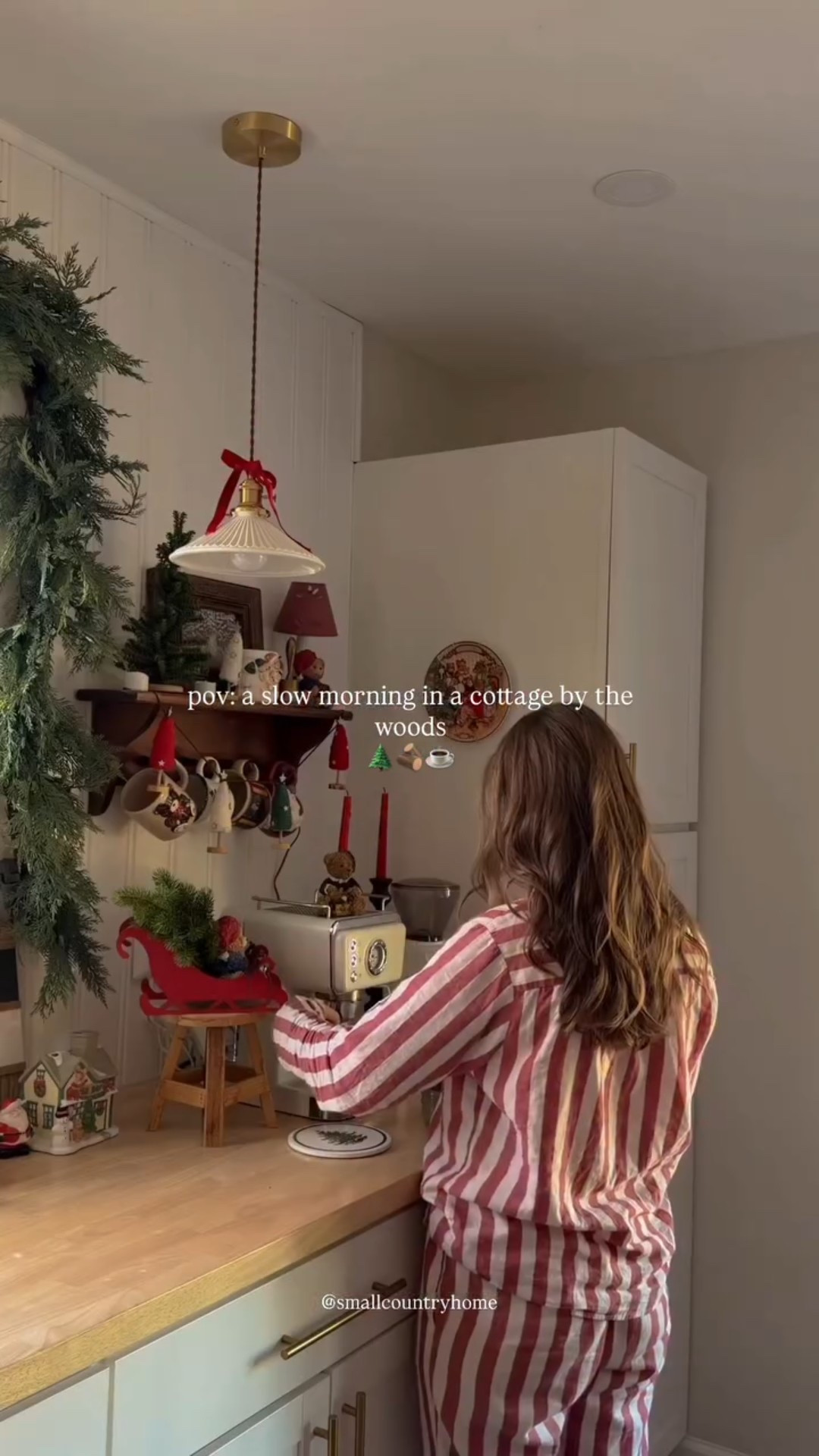 Coffee. Beginner coffee machine. Espresso machine. 
I love a slow morning 😮‍💨

follow @smallcountryhome for cozy home videos 

Comment “coffee” to get Links to coffee machine, grinder, Christmas mug & pendant lights 

https://liketk.it/5z7jg

#homedecor #home #homesweethome #cozyhome #cozy #cozyathome #cottage #countryliving #cottagecore #countrylife #cottagelife #nostalgia #nostalgic #christmasmorning #christmas

#LTKHoliday #LTKGiftGuide