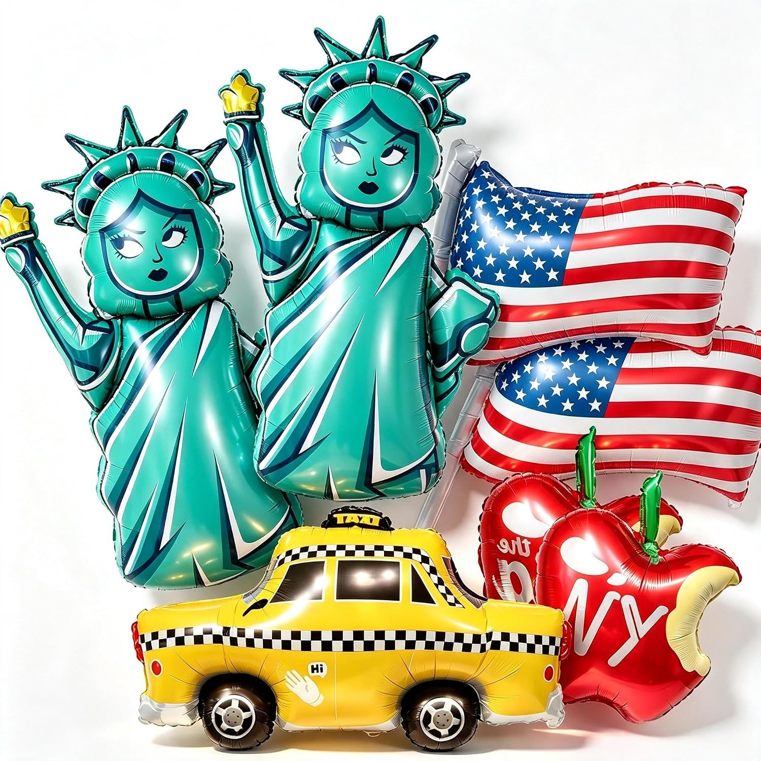 New York Balloons NYC Balloons New York Party Decorations Sex and City Girls Party Decorations Taxi Party Supplies I Love NY Welcome to New York Decor American Independence Day Party Jersey Decor | Amazon (US)