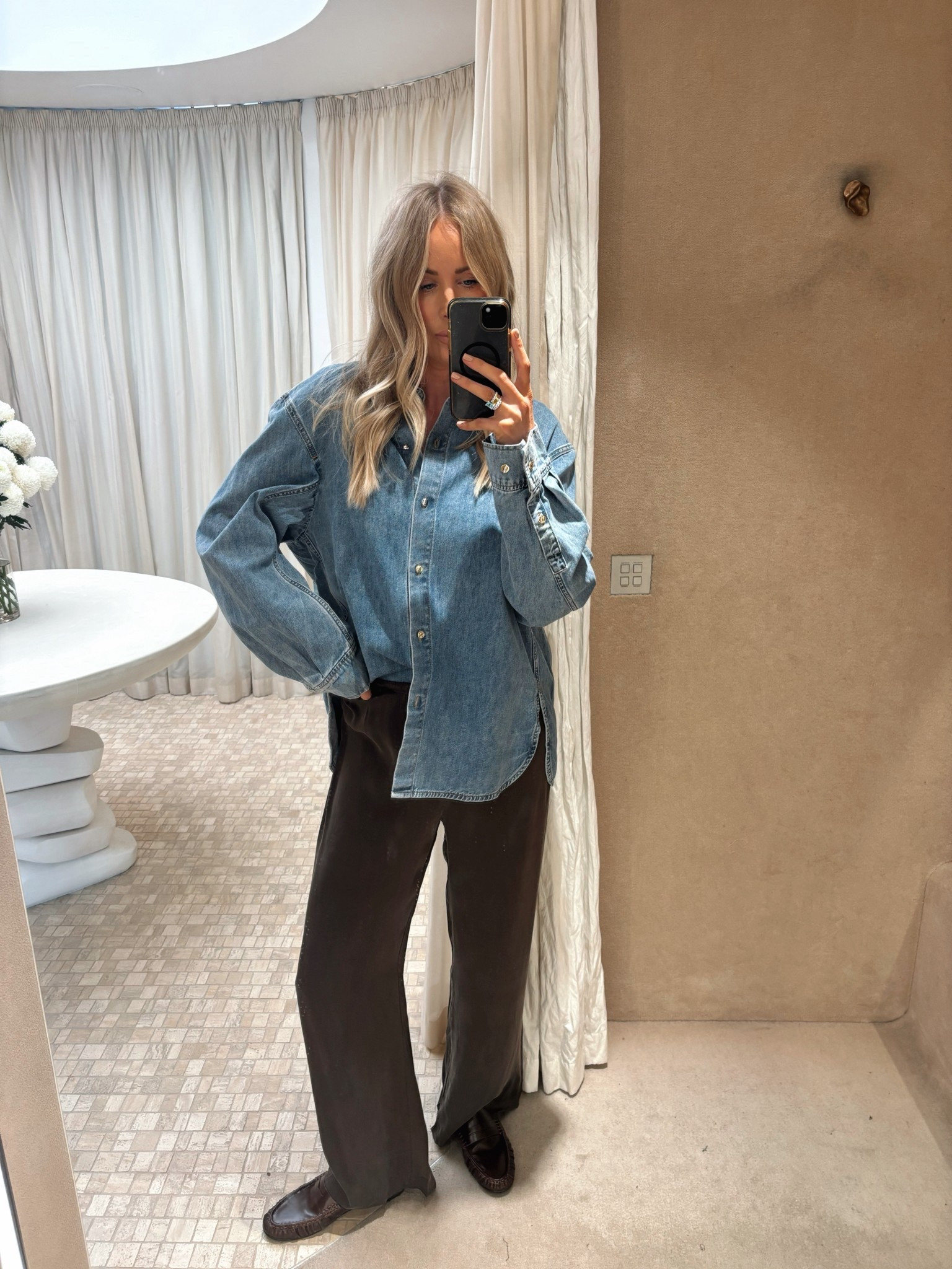 I always get asked which denim shirt works best for the warmer weather and this is the one. A lighter weight and finished with the most stunning gold button detail.

#LTKspring #LTKaustralia #LTKFashionMonth