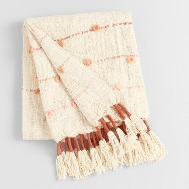Warm Tassel Aria Throw Blanket | World Market