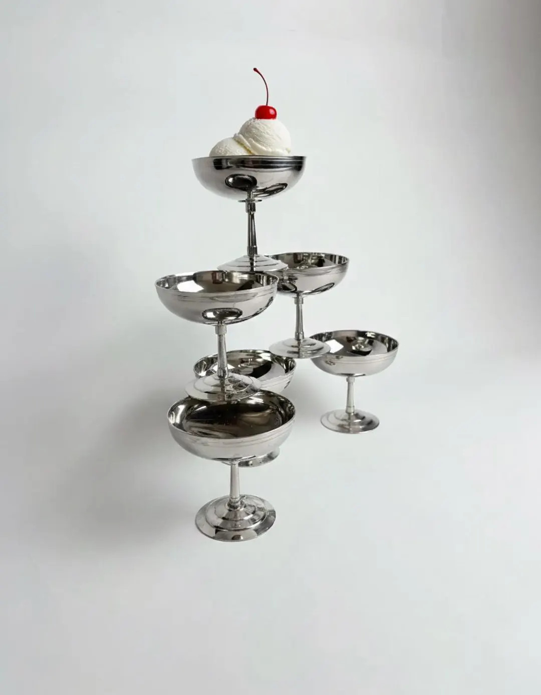 Stainless Steel Dessert Coupes: Vintage Remy Letang French Bistro Bowls Set of 6 | Etsy (US)