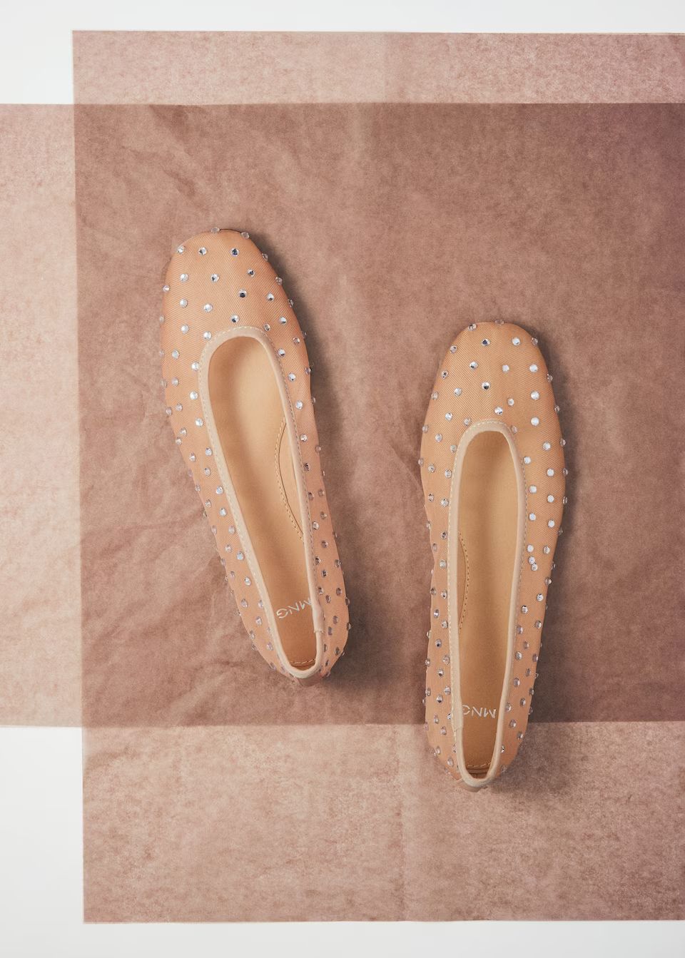 Rhinestone ballerinas -  Women | Mango USA | MANGO (US)