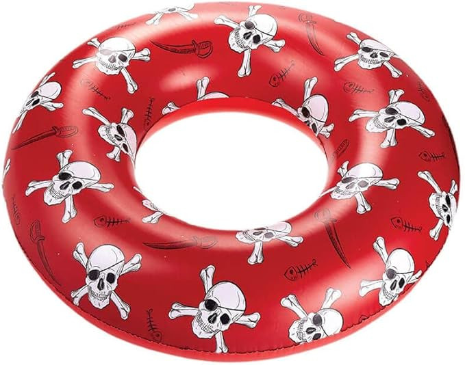 Playtek 41 inch Giant Pool Float Ring, Large Round Pirate Swim Tube, Durable Floats for Swimming ... | Amazon (US)