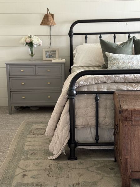 Master bedroom 
Vintage rug
nightstands
Bedding
Sconces

#LTKhome
