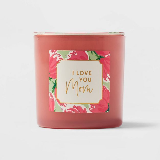 14oz Mother's Day Jar Candle Sparkling Ginger 'I Love You Mom' Pink - Opalhouse™ | Target