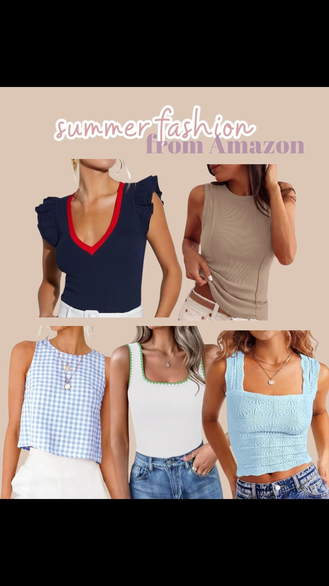 Summer outfit idea from Amazon 
Casual summer outfit 
Amazon ootd 
Spring outfit ideas for 2026
Resort wear 
Denim shorts 
White tank top 
Brown sandals
Amazon fashion 
Outfits for moms 

#LTKootd #LTKWorkwear #LTKSaleAlert