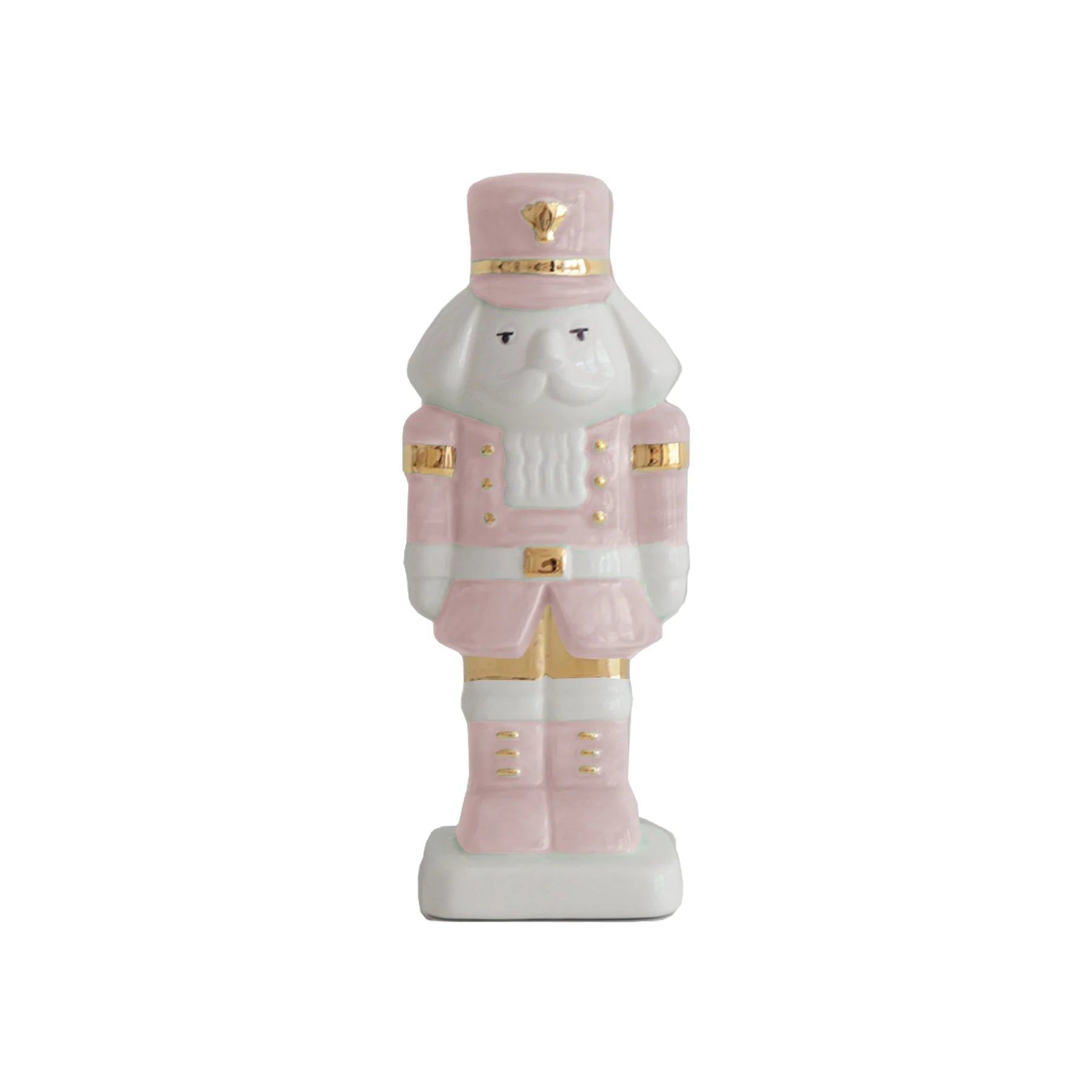 Pink Nutcracker with 22K Gold Accents | Ruby Clay Company