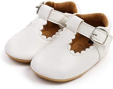 SOFMUO Baby Boys Girls Lace Up Leather Sneakers Soft Rubber Sole Infant Moccasins Newborn Oxford ... | Amazon (US)